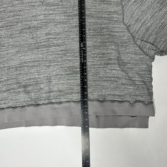 We the Free People Thermal Waffle Knit Top Shirt Size Small Gray Oversized - Picture 11 of 12